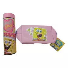 Pack Termo Digital 500 Ml + Cartuchera Bob Esponja Etiqueta