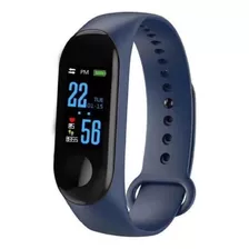 Reloj Inteligente Smartwatch Deportivo Deportes M4 Bluetooth Caja Blanco Correa Azul
