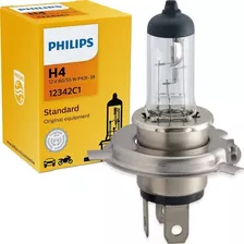 Lâmpada Philips Standard H4 55/60w 12v 12342c1 Farol Comum