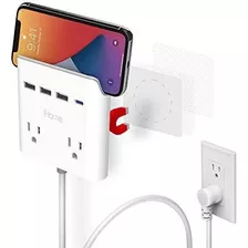 Enchufe Inteligente Marca Ihome /2 Tomas/3 Usb/blanco