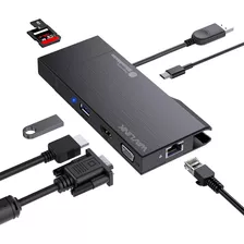 Wavlink Usb 3.0 Mini Dock, Adaptador Multipuerto Portátil De