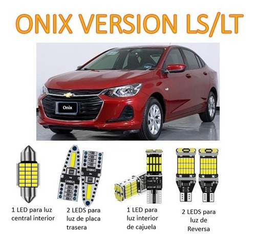 Kit Led Interiores Y Reversa Chevrolet Onix Version Ls Lt Foto 2