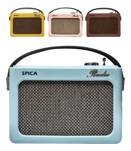 Radio Vintage Parlante Bluetooth Portatil Spica Sp-240 Am/fm
