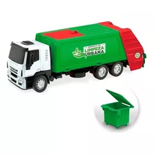 Caminhão De Lixo Coletor Iveco Com Lixeira Infantil