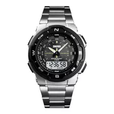 Relógio Masculino Skmei 1370 Digital Esporte Luxo Prata Nf
