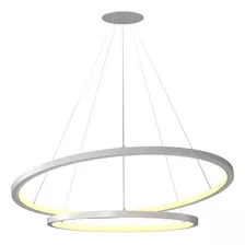 Lustre Pendente Orluce Tabat Or1788 Branco Led 60/40cm