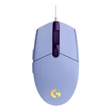 Logitech G203 Lightsync Optical Mouse 8000 Dpi Rgb Lila