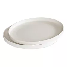 Plato De Comida Nordic Ware De 10 Pulgadas, Juego De 2, Blan