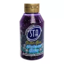 Adhesivo Con Glitter Transparente Sta X210ml Violeta