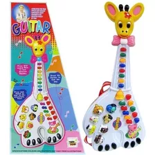 Guitarra Girafa Infantil C/ Som De Animais E Alça