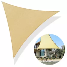 Vela Sombra Toldos Vela Triangular 3.6 Metros Beige Qatarshop Terraza Jardin Malla Sombra Para Patios Protector Uv Carpa Sombreadora