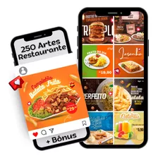 250 Pack Artes Canva Restaurante + Bônus (85 Stories)