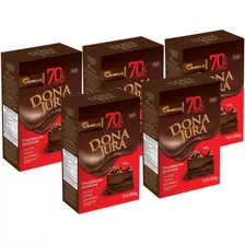 Kit Chocolate Em Pó Solúvel 70% Cacau Dona Jura 200g C/ 5 Un