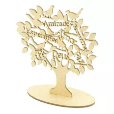10 Lembrancinha Personalizada - Display Mdf Árvore Palavras