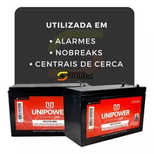 5 Bateria Unipower Selada 12 Volts 7a Alarmes Cerca Nobreak