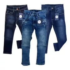 Kit 3 Calças Jeans Masculina Menino 4 6 8 Anos Frete Grátis 