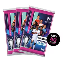 Pack C/ 40 Envelopes Uefa Oficial 2023/2024 200 Figurinhas