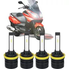 Kit Lampadas Super Led Farol Kymco Downtown 300i 6000k 32w