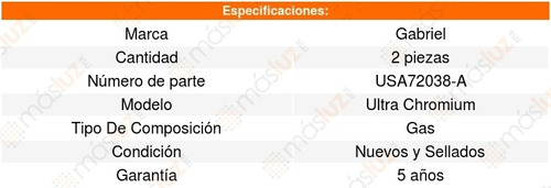 Kit2 Amortiguadores Traseros Gmc Acadia V6 3.6l 06/07 Foto 3