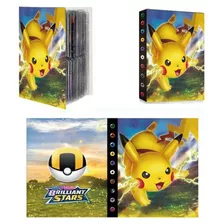 Carpeta Álbum 240 Cartas 4 Bolsillos X Hoja Pokemon Pikachu
