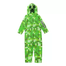 Minecraft Creeper Niños Pequeños Disfraz Con Capucha Con Cap