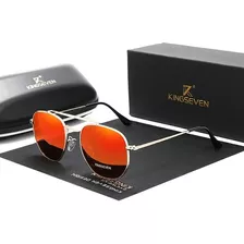 Lentes De Sol Vintage Kingseven De Acero Inoxidable 7748