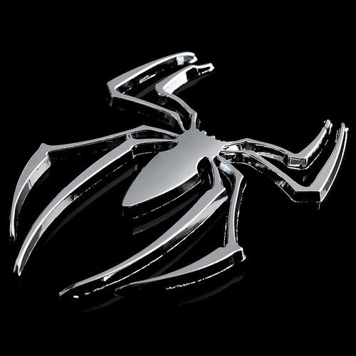 Emblema Logo Spider Araa Metlico Cromado Foto 4