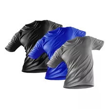 Kit 3 Camisas Proteção Uv 50+ Masculino Camiseta Manga Curta