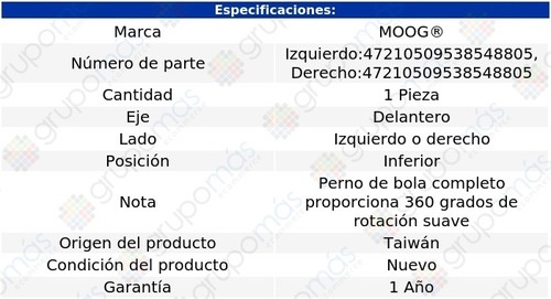 Rotula Horquilla Delantera Der O Izq Moog Amanti 2004 A 2006 Foto 2