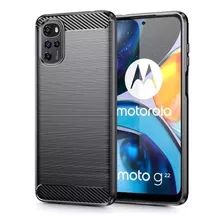 Funda Para Moto G22 E32 Tpu Fibra Carbono Rugged