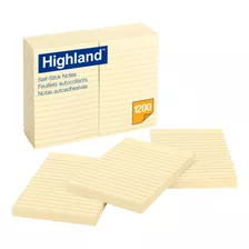 Highland Notas Adhesivas, 4 X 6 Pulgadas, Amarillo, Paquete