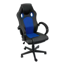 Silla Gamer Gaming Consola Pc Ergonomica Reforzada 150 Kg Color Negro/azul