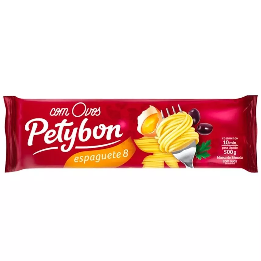 Macarrão Com Ovos Espaguete 8 Petybon 500g