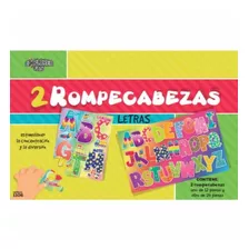 Juego De Mesa Niños 2 Rompecabezas Letras 24 Piezas