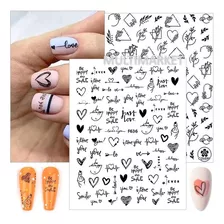 2 Stickers Para Uñas 3d Autoadhesivos - Nail Art