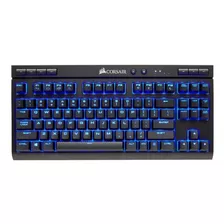 Teclado Gamer Bluetooth Corsair K63 Wireless Qwerty Cherry Mx Red Inglés Us Color Negro Con Luz Azul