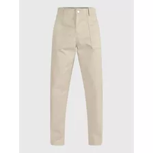 Pantalón Liso Beige Calvin Klein De Hombre