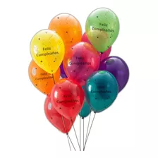 Globos Candela 9¨ Feliz Cumpleaños Colores Surtidos 50u