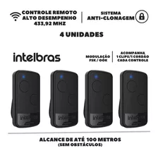 Kit 4 Controles Ep02 Portão Automát /alarme 433,92 Intelbras