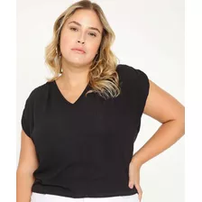 Blusa Plus Size Feminina Textura Vazado Marisa-60152