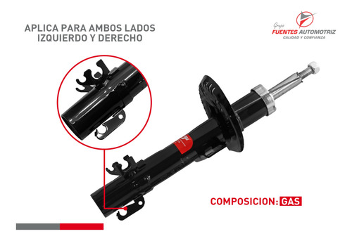 Kit 2 Amortiguadores Delanteros Para Audi A1 2013 2014 Gas Foto 3