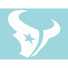 Calcomanía Blanca Con El Logotipo Del Equipo Houston Texans