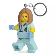 Chaveiro Lego Classic Nurse Light - Boneco De 7,5 Cm De Altu