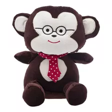 Boneco Pelúcia Macaco Marrom Amiguinhos Da Floresta - Zip 