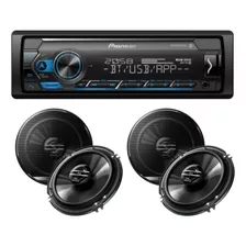 Paquete Autoestereo Pioneer Mvh-s325bt + 4 Bocinas 6.5 200w 