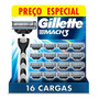 Gillette Mach3 Carga Para Aparelho 16 Unidades
