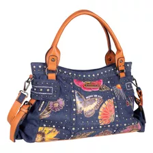 Bolsa Hobo Nicole Lee De Mezclilla Estampada Fw23