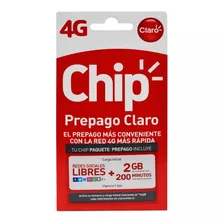 Chip Prepago Claro Sim Card Prepago 2gb 200 Minutos