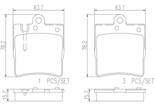 Set-4 Balatas Ceramica Traseras Clk320 3.2l V6 00/02 Foto 2