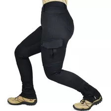 Calça Tática Militar Feminina Fem-tac Preta Bélica